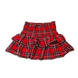 Janie and Jack Hailey Smocked Tartan Plaid Holiday Skirt Size 6